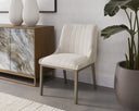 Beige Linen Dining Chairs set of 2 Halden by Matho Sun, view 4