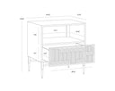 Brass Dark Brown Nightstand Markwood by Matho Sun, view 6
