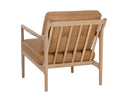 Light Oak Sahara Camel Leather Lounge Chair Gilmore by Matho Sun, view 4