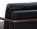 Brown Cortina Black Leather Lounge Chair Castell Swivel by Matho Sun, view 8