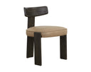 Dark Brown Sahara Sand Leather Dining Chairs set of 2 Horton by Matho Sun