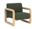 Noah Meadow / Ludlow Dark Olive Leather Lounge Chair Nubo by Matho Sun