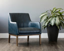 Vintage Blue Lounge Chair Wolfe by Matho Sun, view 4