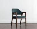Smoke Acacia Meg Dusty Teal Dining Armchair Milton by Matho Sun, view 5