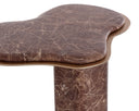Marble Look Mocha End Table Isola by Matho Sun, view 5