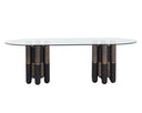 Oval Glass 94.5" Dining Table Yanna by Matho Sun, view 2