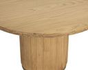 Round Rustic Oak 48" Dining Table Kalla by Matho Sun, view 4