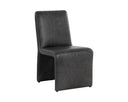 Marseille Black Leather Dining Chair Cascata by Matho Sun