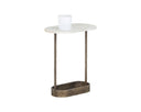 White Marble End Table Eden by Matho Sun, view 2