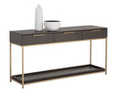 Gold Charcoal Grey Console Table Rebel With Drawers by Matho Sun