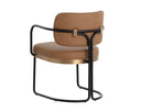 Milliken Cognac Dining Armchair Jalen by Matho Sun, view 4