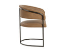 Gunmetal Milliken Cognac Dining Armchair Marris by Matho Sun, view 3