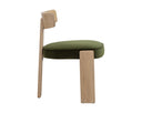 Rustic Oak Forest Green Dining Chairs set of 2 Horton by Matho Sun, view 3