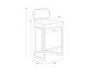 Napa Cognac / Rhea Light Barley Counter Stool Larissa by Matho Sun, view 8