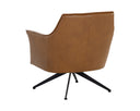 Missouri Cognac Leather Lounge Chair Crosby Swivel by Matho Sun, view 4