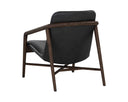 Distressed Brown Brentwood Charcoal Leather Lounge Chair Cinelli by Matho Sun, view 4