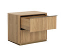 Small Rustic Oak Nightstand Kalla by Matho Sun, view 3