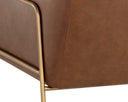 Vintage Caramel Leather Lounge Chair Cybil by Matho Sun, view 8