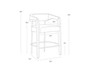 Ludlow Sesame Leather Counter Stool Mavia by Matho Sun, view 8