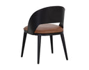 Black Cognac Leather Dining Chair Dezirae by Matho Sun, view 4
