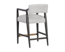 Saloon Light Grey Leather Counter Stool Keagan by Matho Sun, view 5