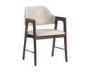 Smoke Acacia Bravo Cream Dining Armchair Milton by Matho Sun