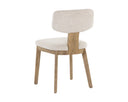 Weathered Oak Dove Cream Dining Chairs set of 2 Rickett by Matho Sun, view 4