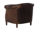 Chocolate Leather Lounge Chair Marjorie by Matho Sun, view 4