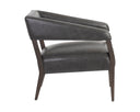 Brentwood Charcoal Leather Lounge Chair Carlyle by Matho Sun, view 3
