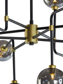 Large Smoke Grey Chandelier Deimos by Matho Sun, view 5