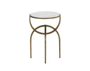 White Marble End Table Alicent by Matho Sun, view 3