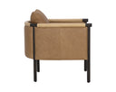 Ludlow Sesame Leather Lounge Chair Wilder by Matho Sun, view 3