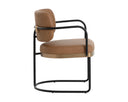 Milliken Cognac Dining Armchair Jalen by Matho Sun, view 3
