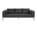 Serbia Black Leather Sofa Burr by Matho Sun, view 2
