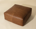 Cognac Leather Ottoman Elio by Matho Sun, view 7