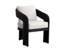 Black Louis Cream Dining Armchair Pylos by Matho Sun
