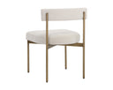 Antique Brass Danny Ivory Dining Chairs set of 2 Seneca by Matho Sun, view 4