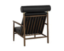 Black Leather Lounge Chair Biko by Matho Sun, view 4