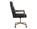Brown Cortina Black Leather Office Chair Collin by Matho Sun, view 3
