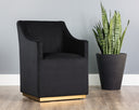 Abbington Black Dining Armchair Zane Wheeled by Matho Sun, view 5