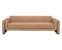 Distressed Brown Nubuck Tan Leather Sofa Romer by Matho Sun, view 2