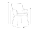 Beige Linen Dining Armchair Franklin by Matho Sun, view 8