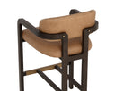 Brown Ludlow Sesame Leather Barstool Madrone by Matho Sun, view 5