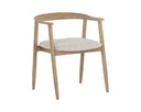 Weathered Oak Dove Cream Dining Armchair Jeremy by Matho Sun