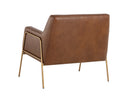 Vintage Caramel Leather Lounge Chair Cybil by Matho Sun, view 4