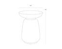 Travertine Look Cream End Table Hali by Matho Sun, view 6
