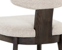 Dark Brown Dove Cream Dining Chairs set of 2 Rickett by Matho Sun, view 8