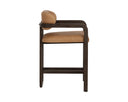 Brown Ludlow Sesame Leather Counter Stool Madrone by Matho Sun, view 3