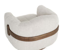 Warm Brown Dove Cream Armchair Tadeo Swivel by Matho Sun, view 5