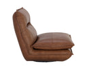 Cognac Leather Chair Colson Swivel Armless by Matho Sun, view 3